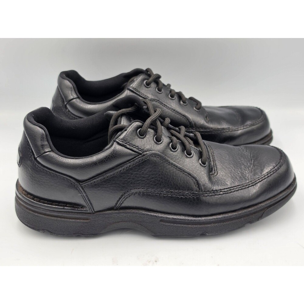 Rockport Eureka Men's Black Leather Casual Walking Dress Shoes Size 10 W US
